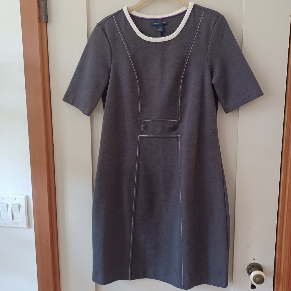 Tommy Hilfiger Classic Knit Dress, Grey, Size Medium